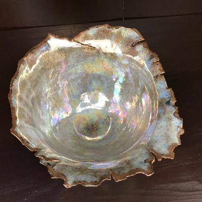 Unique Metal Flower Bowl / Vase [1210}