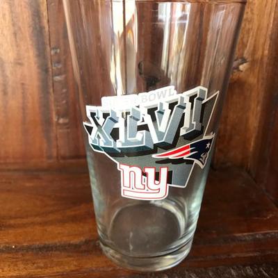 Super Bowl XLVI Giants vs Patriots Collectible Glass [1260]