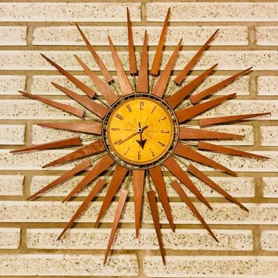 Vintage Starburst Wall Clock