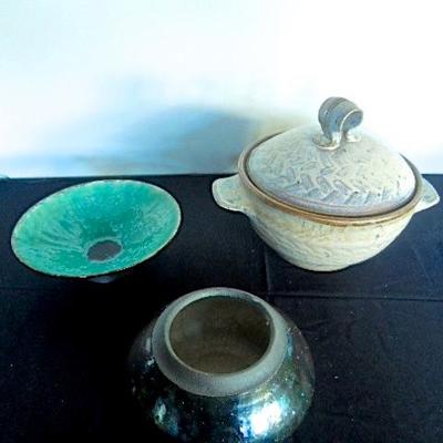 Lot 35: Three Signed Art Pottery Pieces