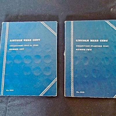 Lot 87:  Two Books of Lincoln Pennies 1909 - 1971 