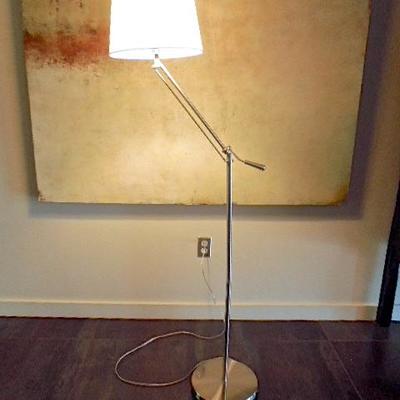 Lot 69: Ikea Stainless Articulating Arm Floor Lamp