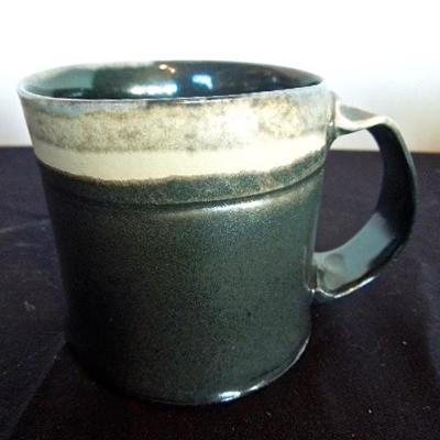 Lot 37: Four Stoneware Handmade Pottery Mugs 