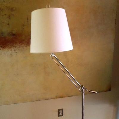 Lot 69: Ikea Stainless Articulating Arm Floor Lamp