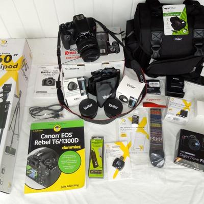Lot 100: Canon REBEL EOS T6 Digital Camera Kit 