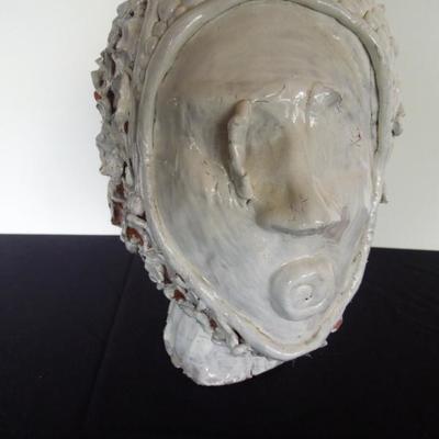 Lot 118: Glazed Terra Cotta Bust of Woman (As Is)