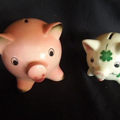 Lot 146: Pair Vintage Piggy Banks by Goebel