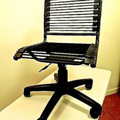 Lot 74: Eurodesign Bungie Chord Office Chair Black with Metal Frame