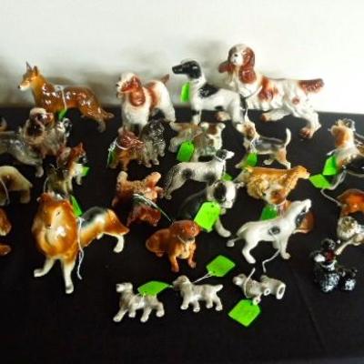 Lot 145: Group of 30 Vintage Ceramic Dog Figurines