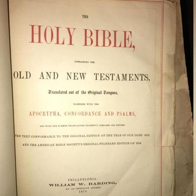 Antique Bible & Chair #273 