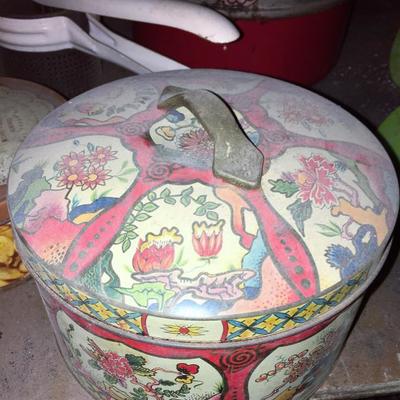 Assortment of Tins and Thermos #338