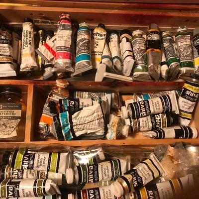 Artist Caddy Paints And Brushes Cabinet Too. - Lot #240 