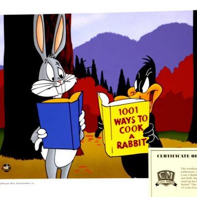 Bugs Bunny and Daffy Duck Giclee Art Print w/COA Low #5/100 - #926-28