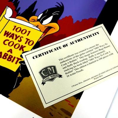 Bugs Bunny and Daffy Duck Giclee Art Print w/COA Low #5/100 - #926-28