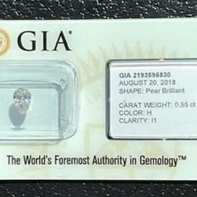 .55 Carat Pear Brilliant Cut Diamond (Estimate $1300-$1500)