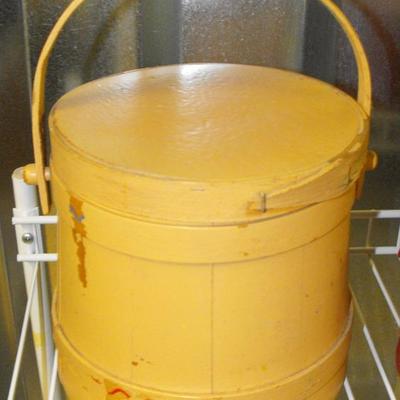 LOT 75  4 Vintage Wooden Firkin Buckets Containers