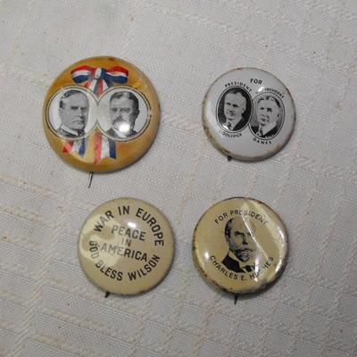 LOT 53  Political Lapel Pins and Foreign Coins