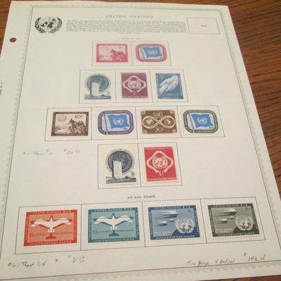 Lot # 73 - United Nations Global Album Page 