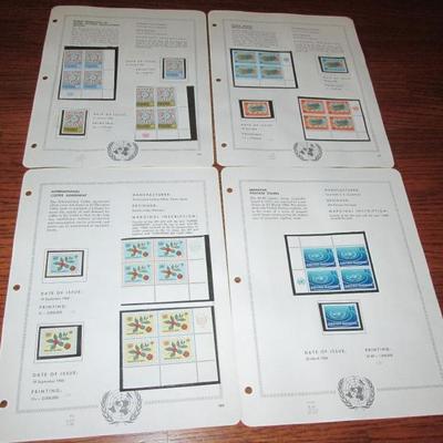 Lot # 12 United Nations Postal Stamps 1961 - 1973 White Ace Album