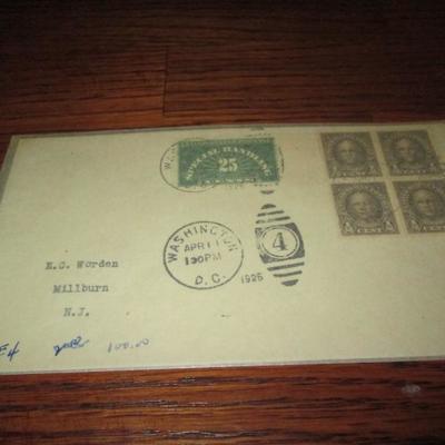 Lot # 50 - Scott # QE4 1925 Special Handling Cover 1/2 cent Nathan Hale