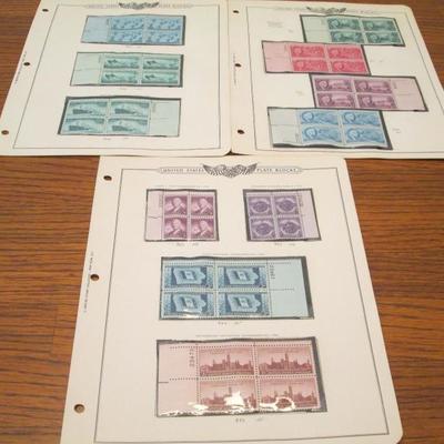 Lot # 3 - United States Plate Blocks 1938 - 1946
