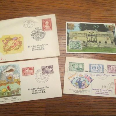 Lot # 101 - (3) Covers and 1 postcard - Belgian Monument Ball Coach Post
