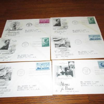 Lot # 46 - (65) Covers 1954 - 1955 First Day Issues