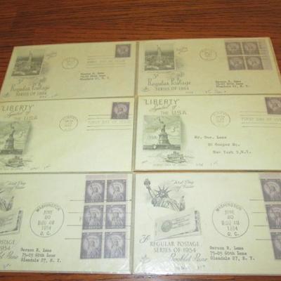 Lot # 46 - (65) Covers 1954 - 1955 First Day Issues