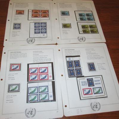 Lot # 12 United Nations Postal Stamps 1961 - 1973 White Ace Album