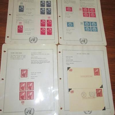 Lot # 11 - United Nations Postage Stamps 1951 - 1960 White Ace Album