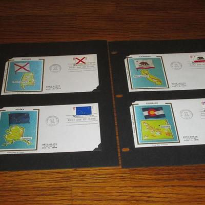 Lot # 9 Set of First day of issue Silk Cachets 50 State Flags with Capitals