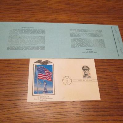 Lot # 5 US FDC General Douglas MacArthur Copecrest Woven Tapestry