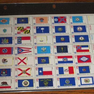 Lot # 8 -  US State Flags Stamps & US Military Services FDC Spirt of 