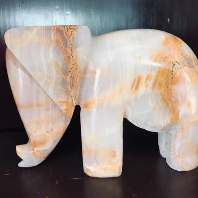 Marble (?) Carved Elephant Figurine [2069]