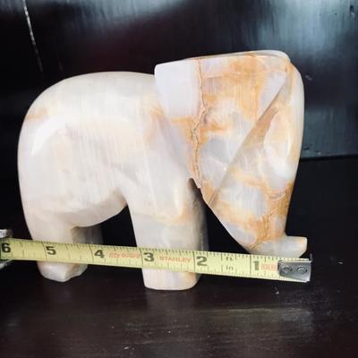 Marble (?) Carved Elephant Figurine [2069]
