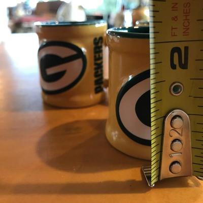 Set of 3 Green Bay Packers Mini Mugs / Shot Glass [2055]