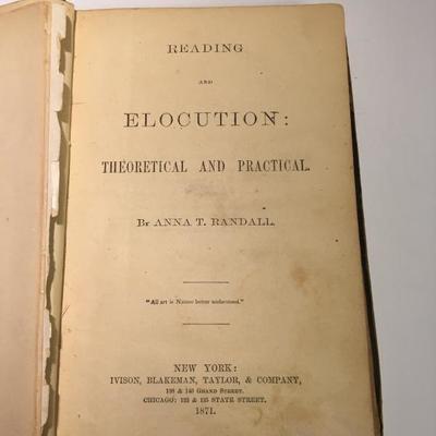Readings and Elocution : Theoretical and Practical