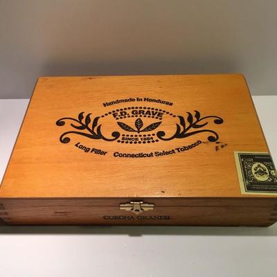 F D Grave Corona Grande Cigar Box