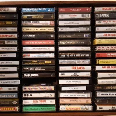 Lot of 63 cassette tapes