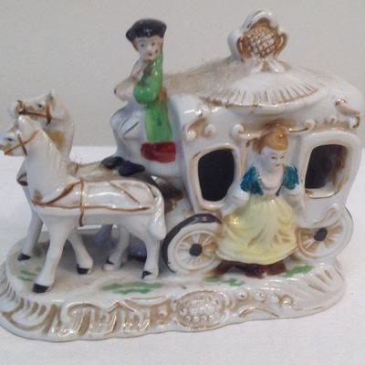 Colonial Japan Horse Carriagge Figurine