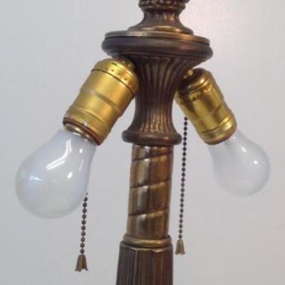 Gorgeous Brass Table Lamp W/ Twin Bulb