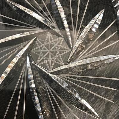 Bavaria German crystal Rectangle bevel corners Tray