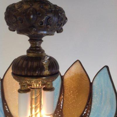 Gorgeous Tiffany Style Brass Table Lamp