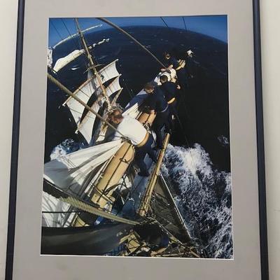 Cadets on top American Tall Ship Eagle Color Photo