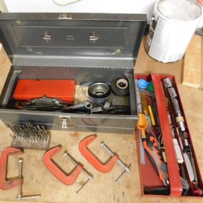 Dunlap Metal Tool Box with Tools