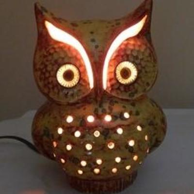 Pottery Owl Lamp 7