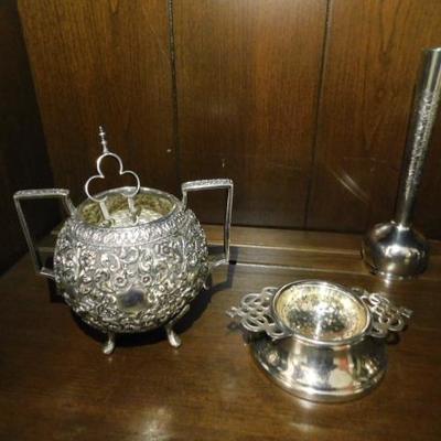 Collection of English Silver Plate Bowls and Servers