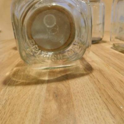 Set of Five Glass Jars with Metal Lids Made in Britian 7