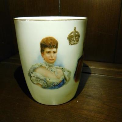 Royal Dalton Porcelain Co Commemorative Beaker to King Edward VII 1902