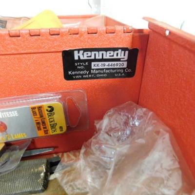 Kennedy Tool Box with Metal and Wood Working Tools